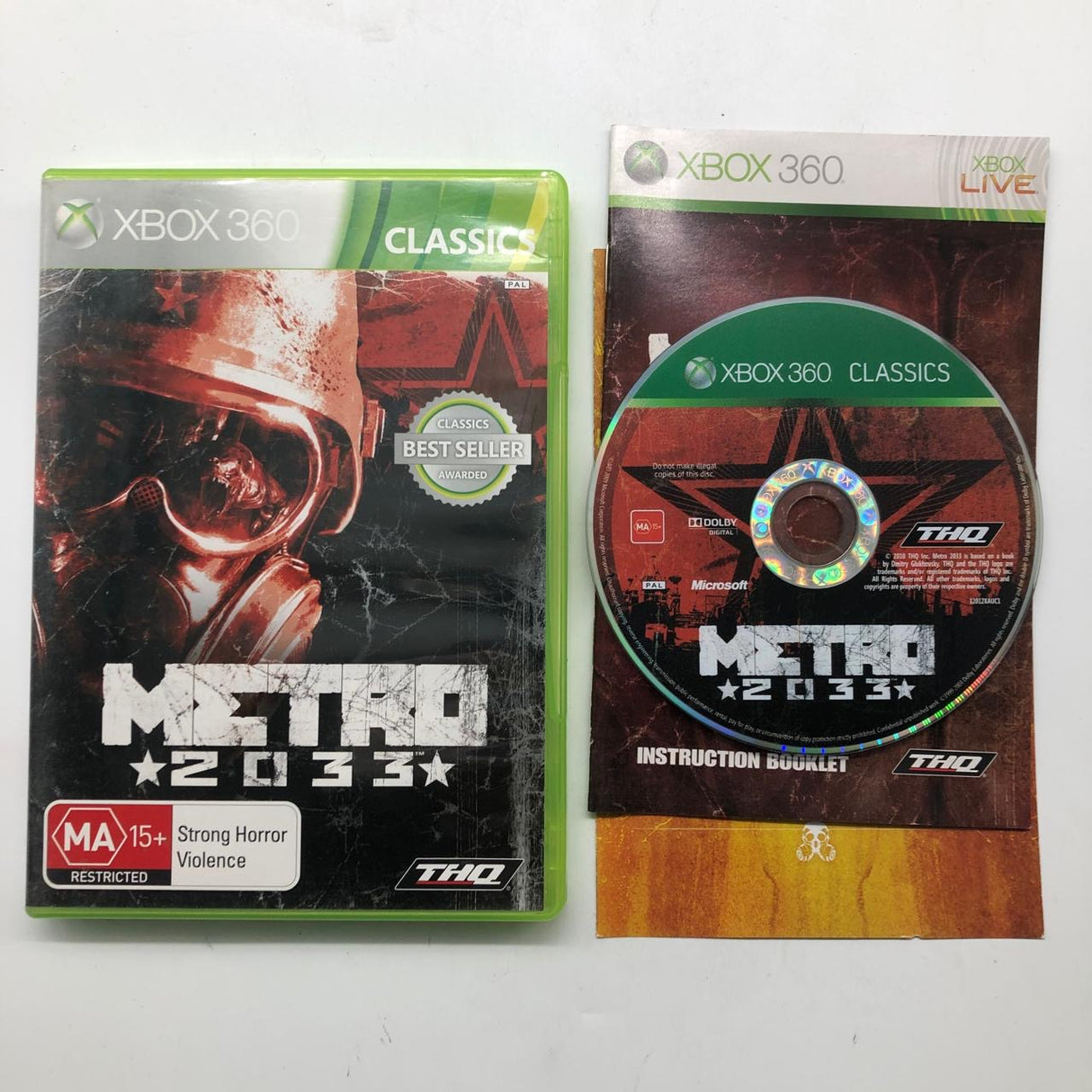 Metro 2033 Xbox 360 Game + Manual PAL