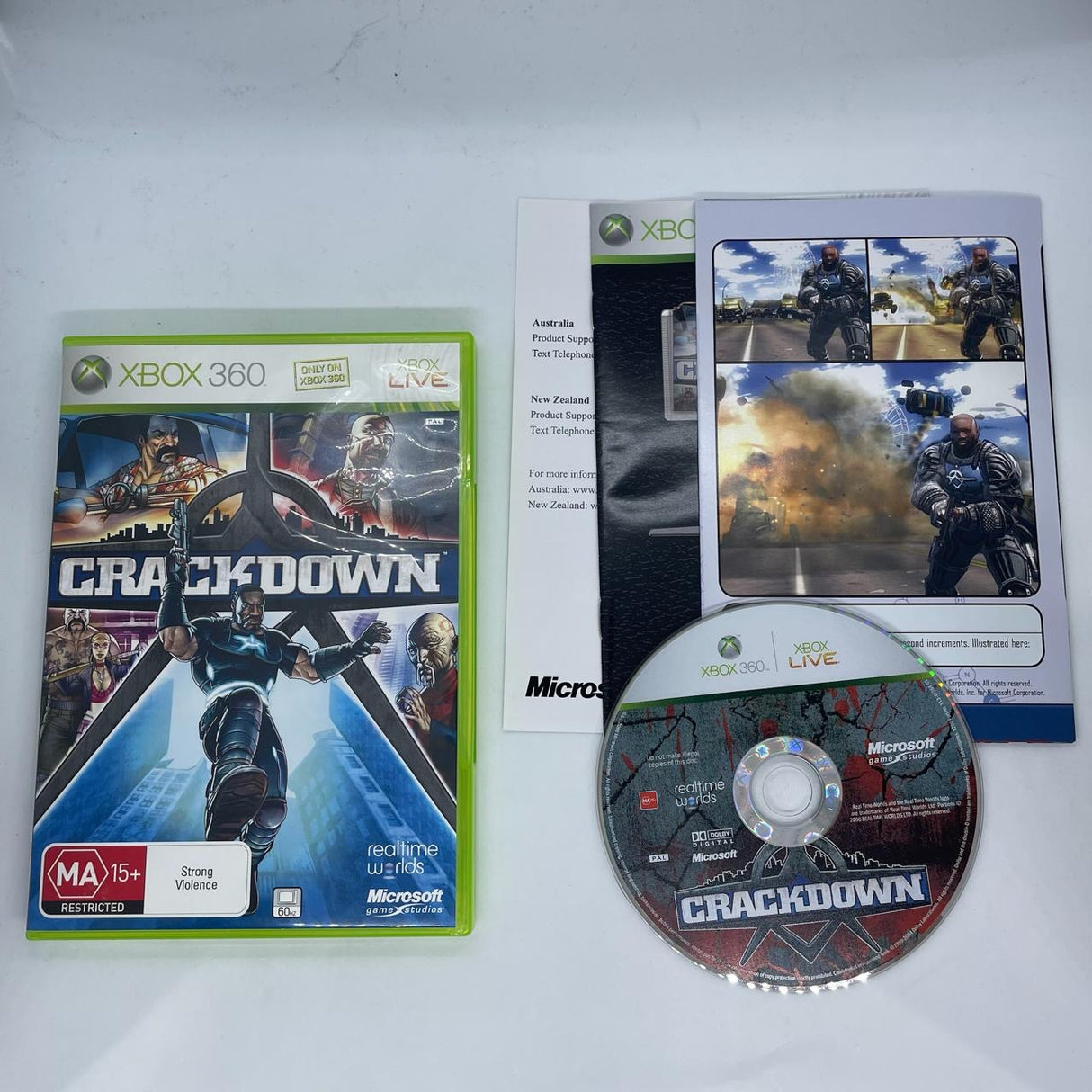 Crackdown Xbox 360 Game + Manual PAL