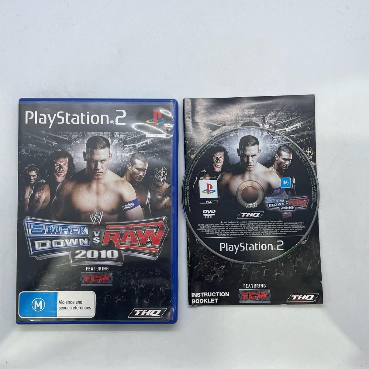 WWE SmackDown vs Raw 2010 PS2 Playstation 2 Game + Manual PAL