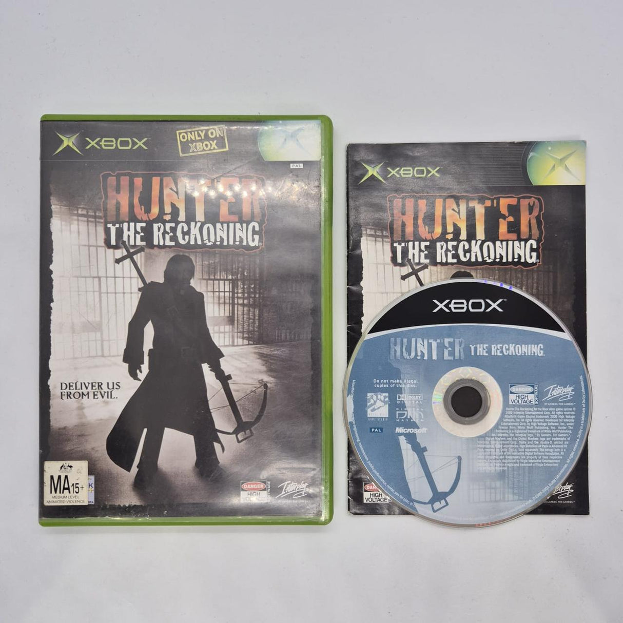 Hunter The Reckoning Xbox Original Game + Manual PAL