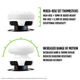 KKontrolFreek FPS Freek Galaxy white for Playstation 4/5 PS4 PS5 Performance Thumbsticks 1 High-Rise, 1 Mid-Rise White - Trippy Trades 