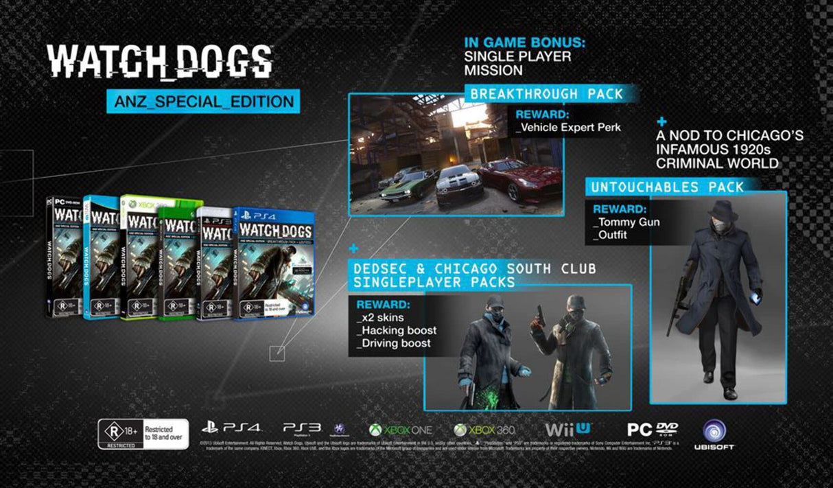 Watch Dogs ANZ Special Edition Xbox One Game