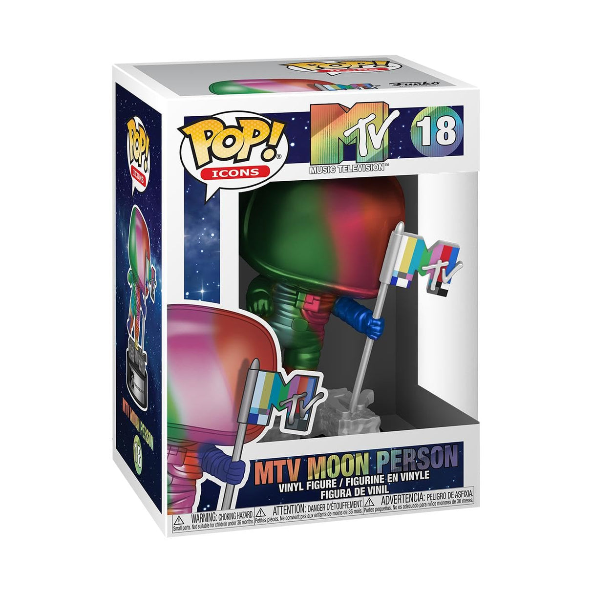 MTV Moon Person Rainbow #18 Funko Pop Vinyl Figure - Trippy Trades 