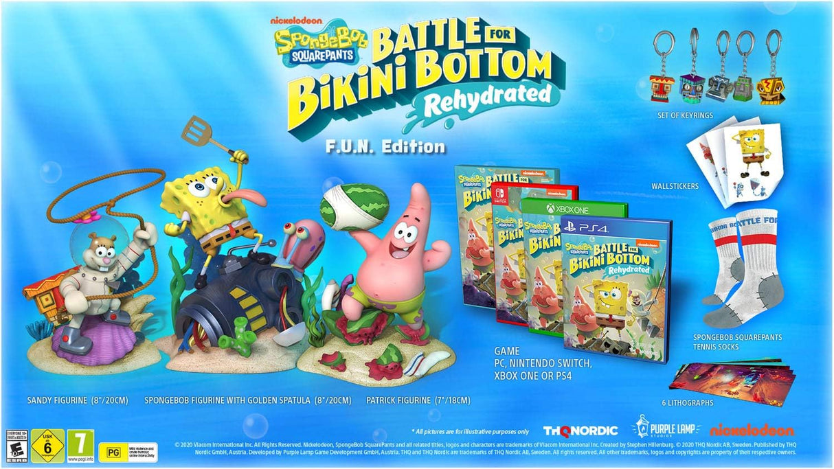 SpongeBob Battle for Bikini Bottom Rehydrated FUN F.U.N Edition PS4 PlayStation 4 Brand New