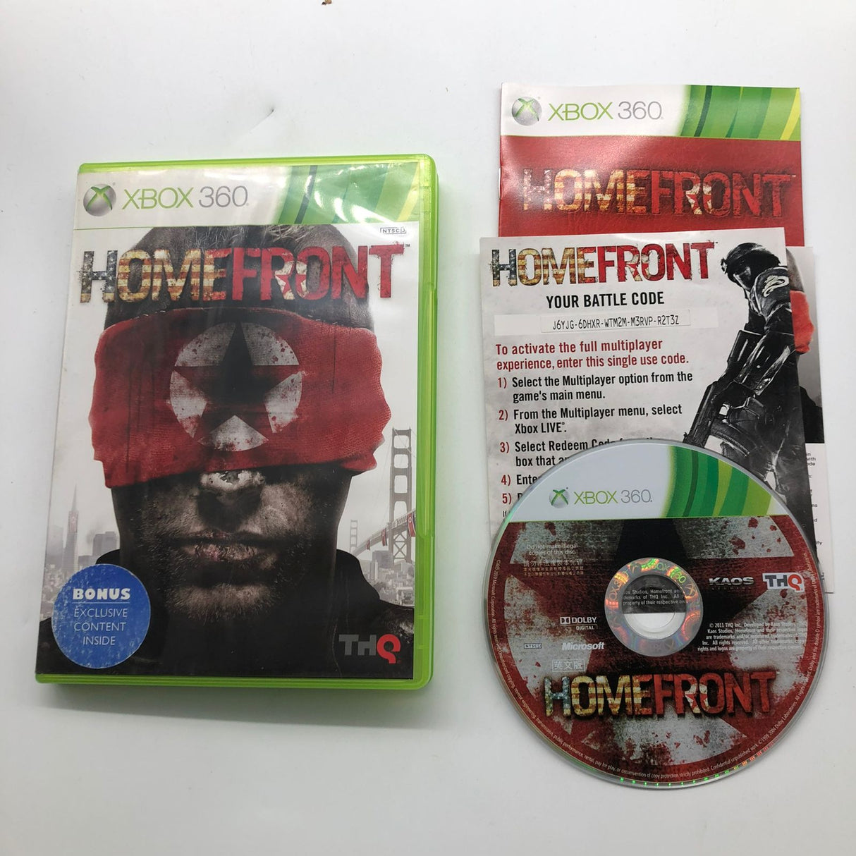 Homefront Xbox 360 Game + Manual PAL