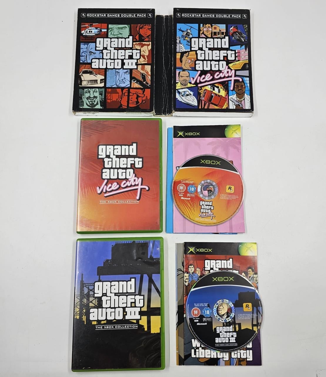 Grand Theft Auto III & Vice City Xbox Original Game Boxed + Manual PAL 16JE4 - Trippy Trades 