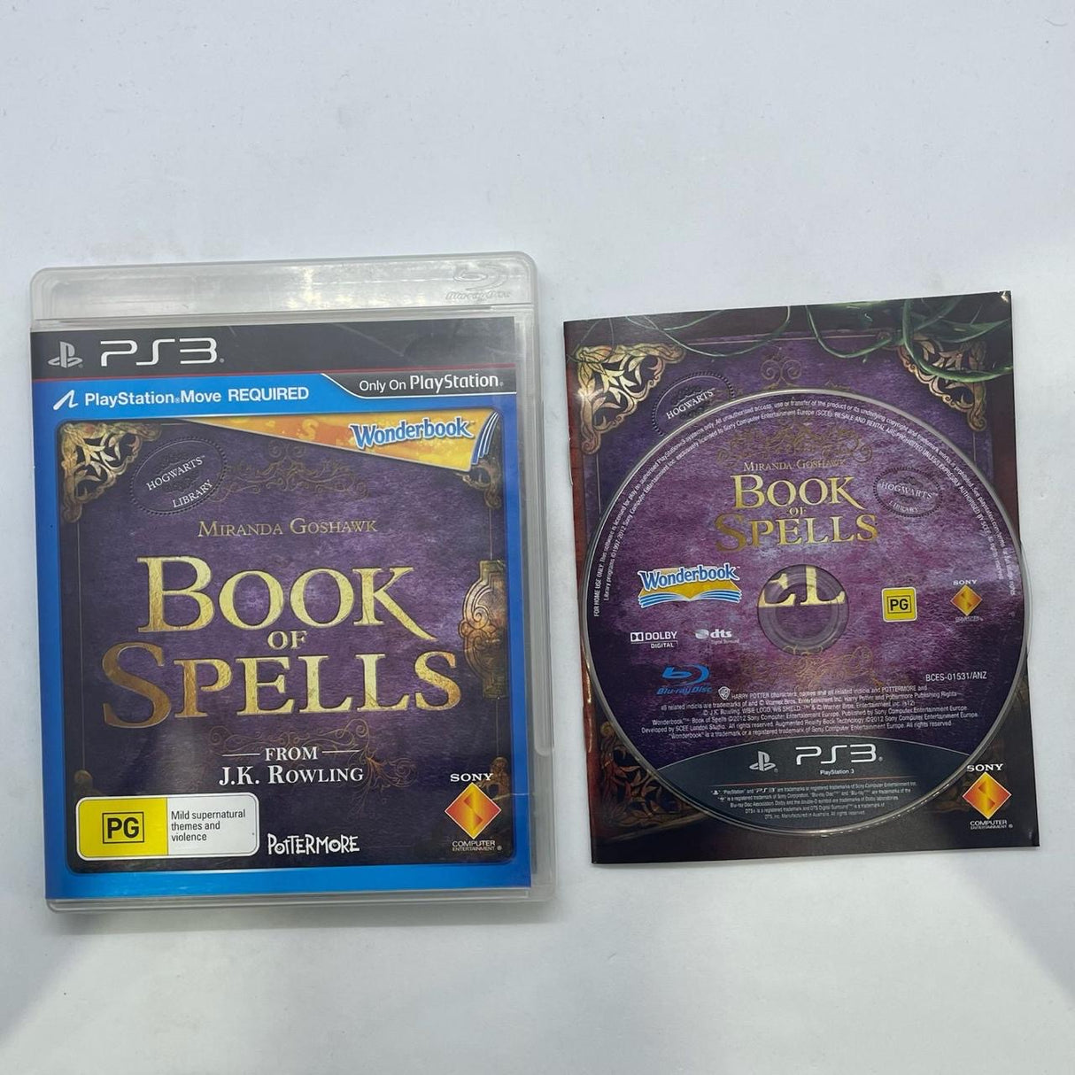 Book of Spells PS3 Playstation 3 Game + Manual