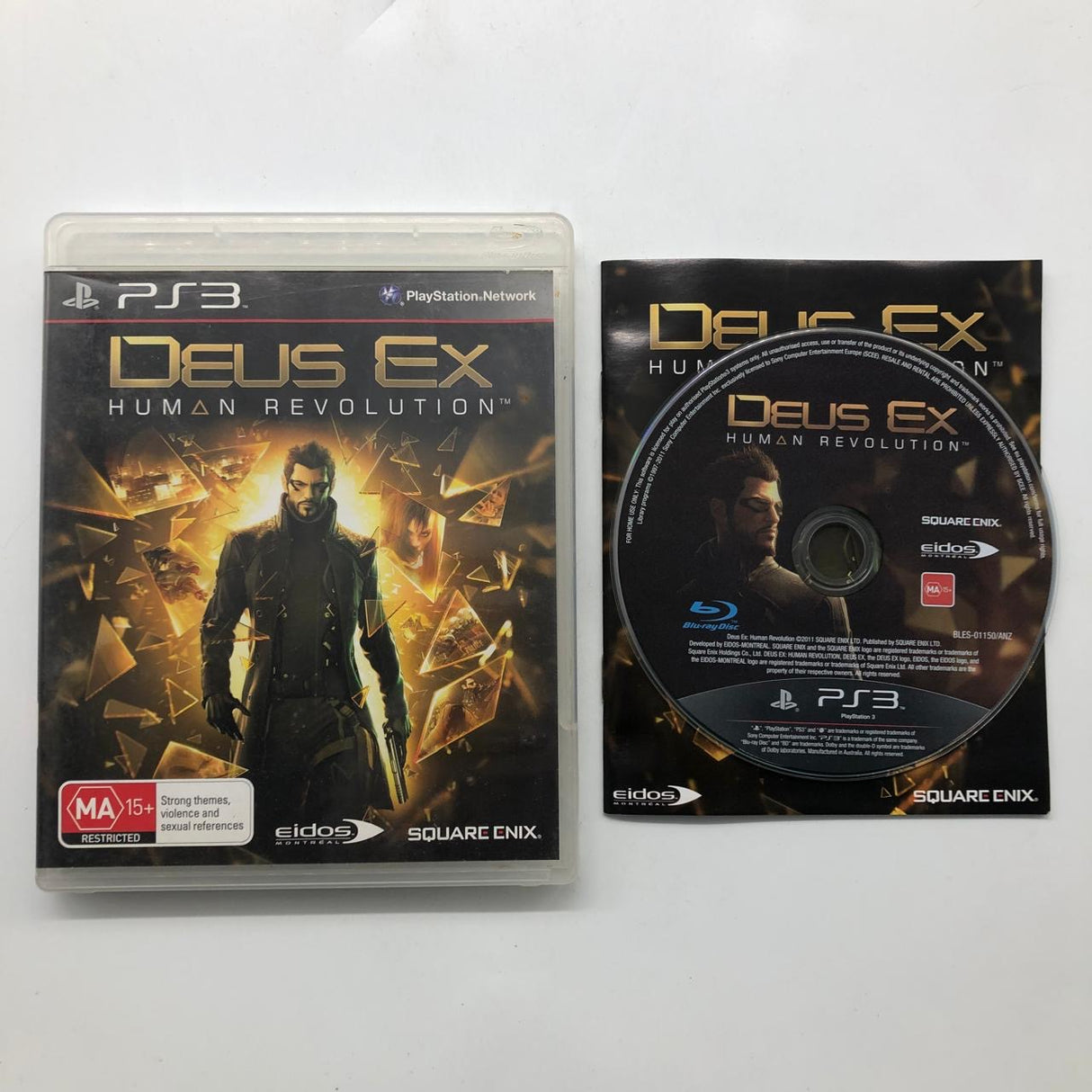 Deus Ex Human Revolution PS3 Playstation 3 Game + Manual PAL