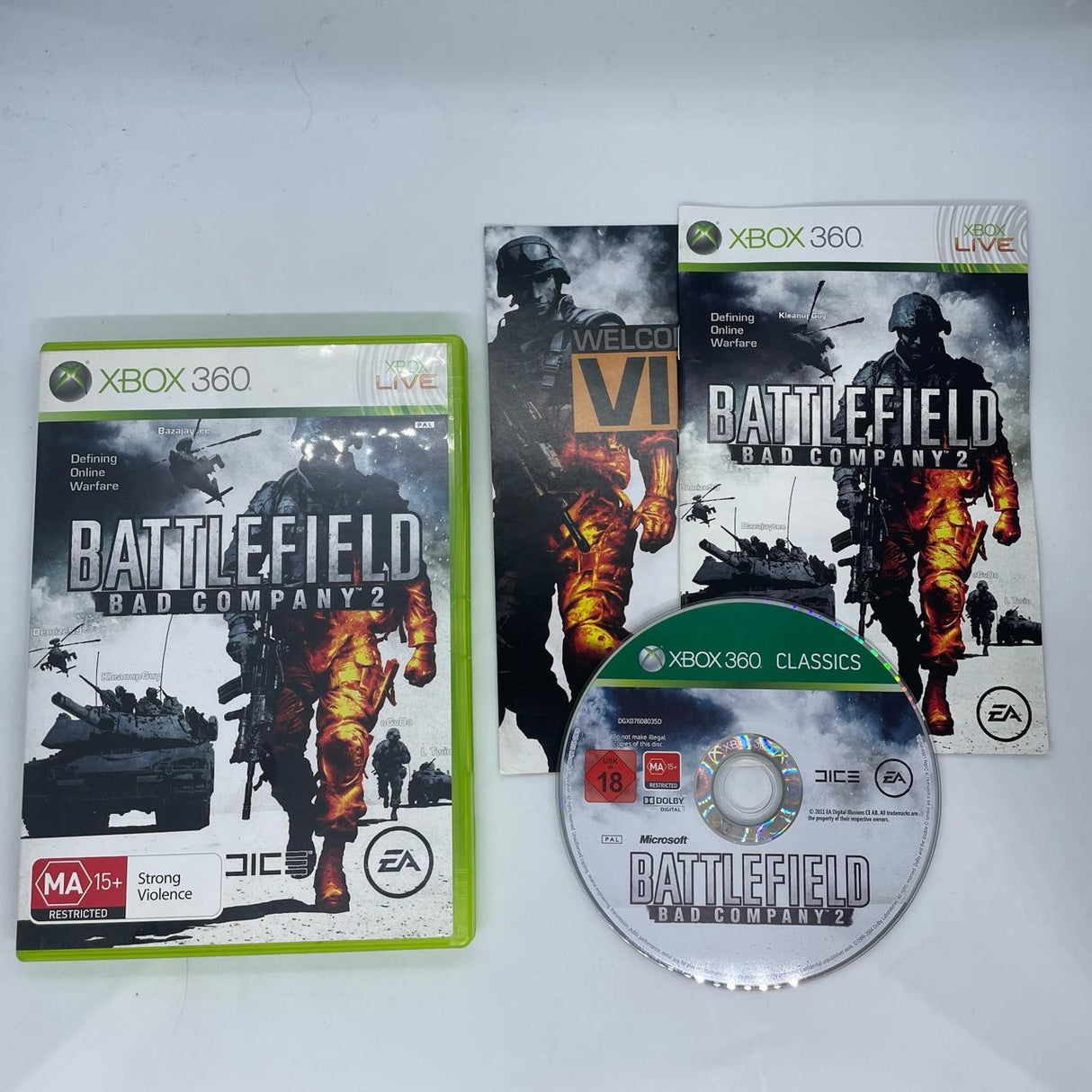 Battlefield Bad Company 2 Xbox 360 Game + Manual PAL