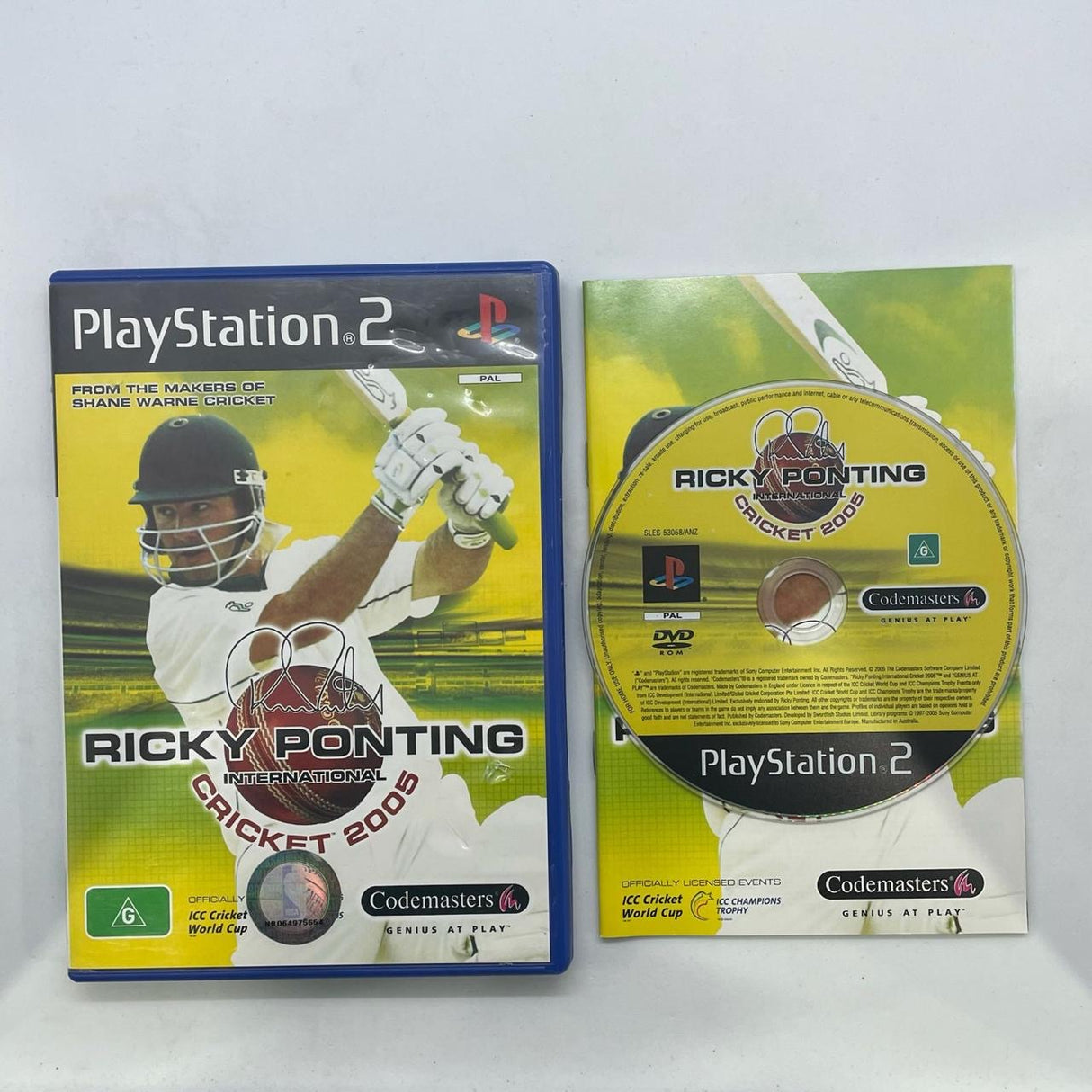 Ricky Ponting Cricket 2005 PS2 Playstation 2 Game + Manual PAL