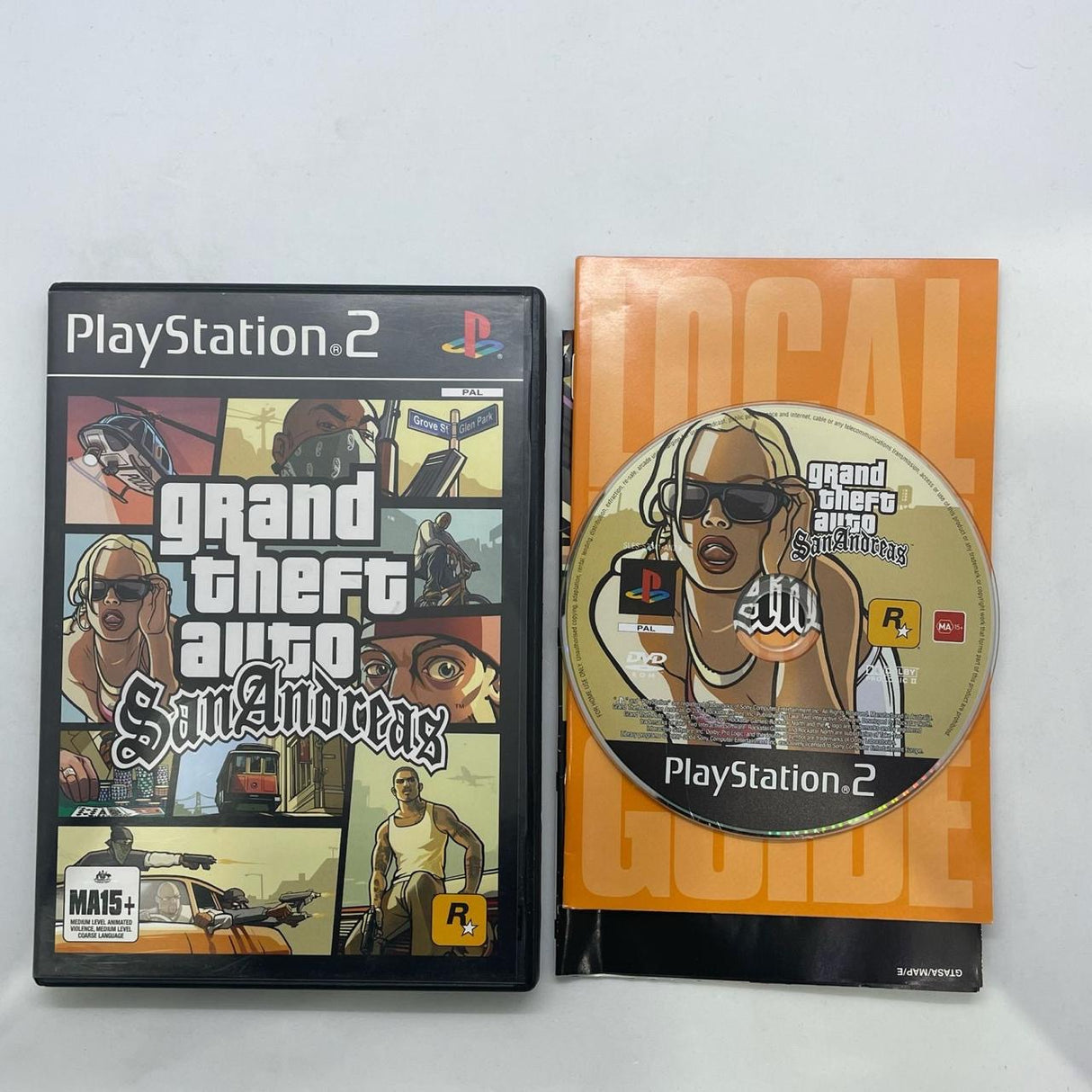 Grand Theft Auto GTA San Andreas PS2 Playstation 2 Game + Manual PAL