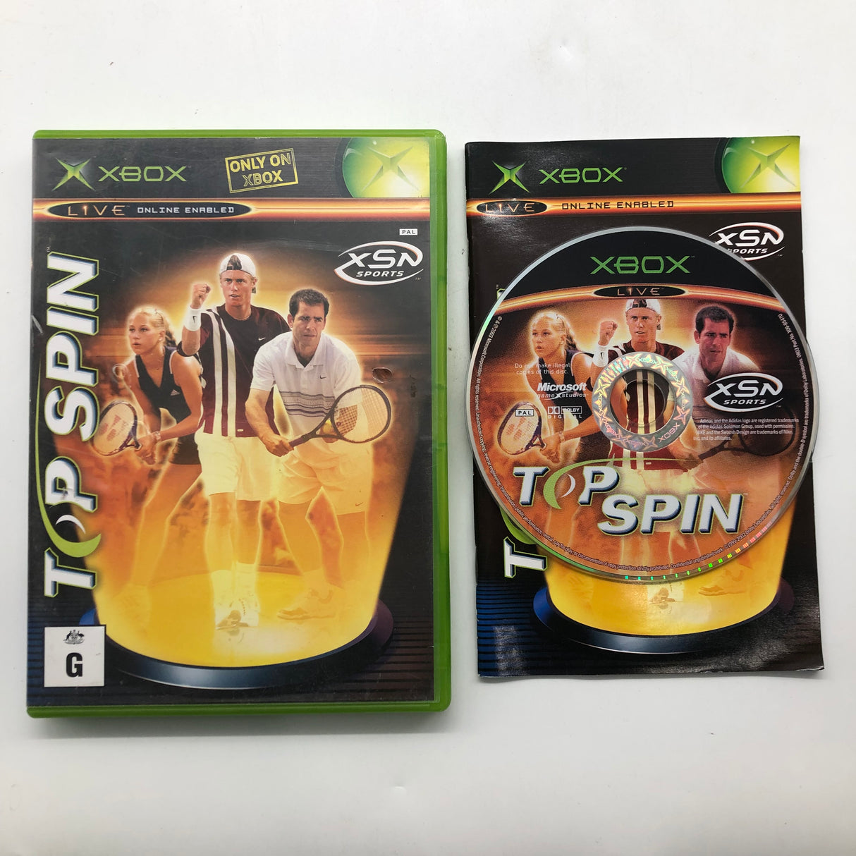 Top Spin Xbox Original Game + Manual PAL