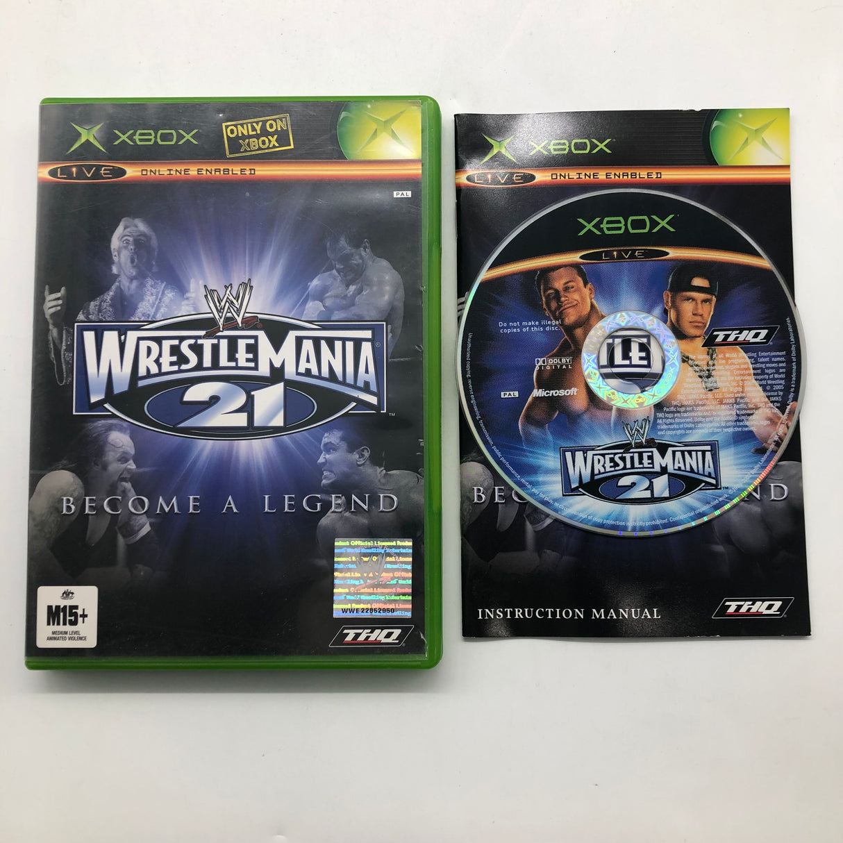 WWE WrestleMania 21 Xbox Original Game + Manual PAL