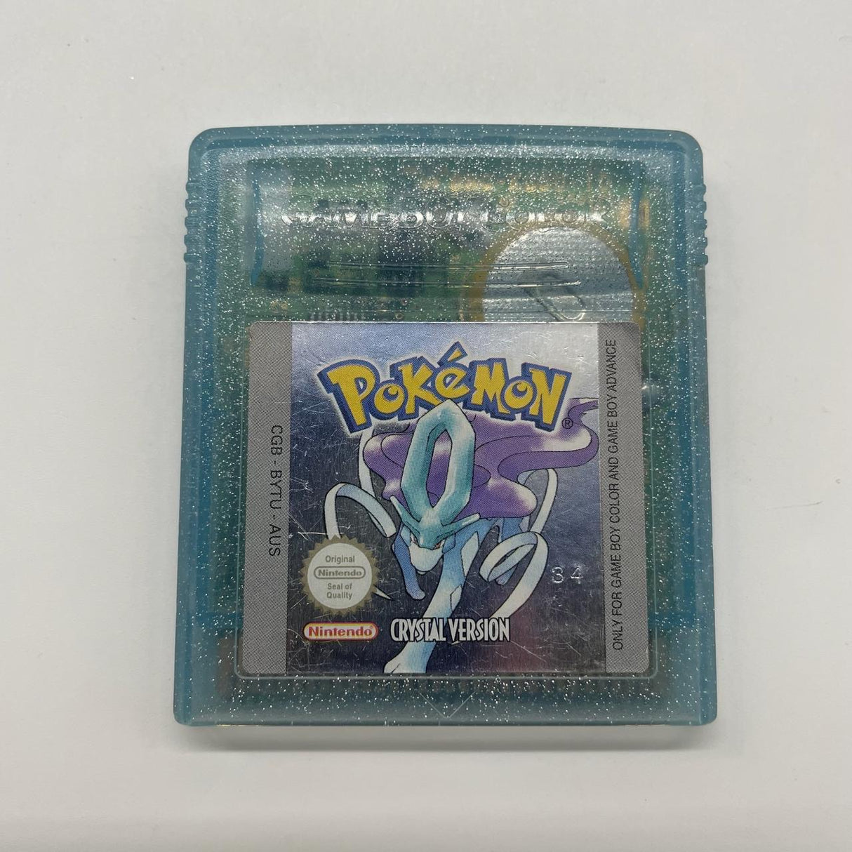 Pokemon Crystal Version Nintendo Gameboy Color / Colour Game Cartridge