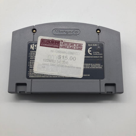 Shadow Man Nintendo 64 N64 Game Cartridge PAL