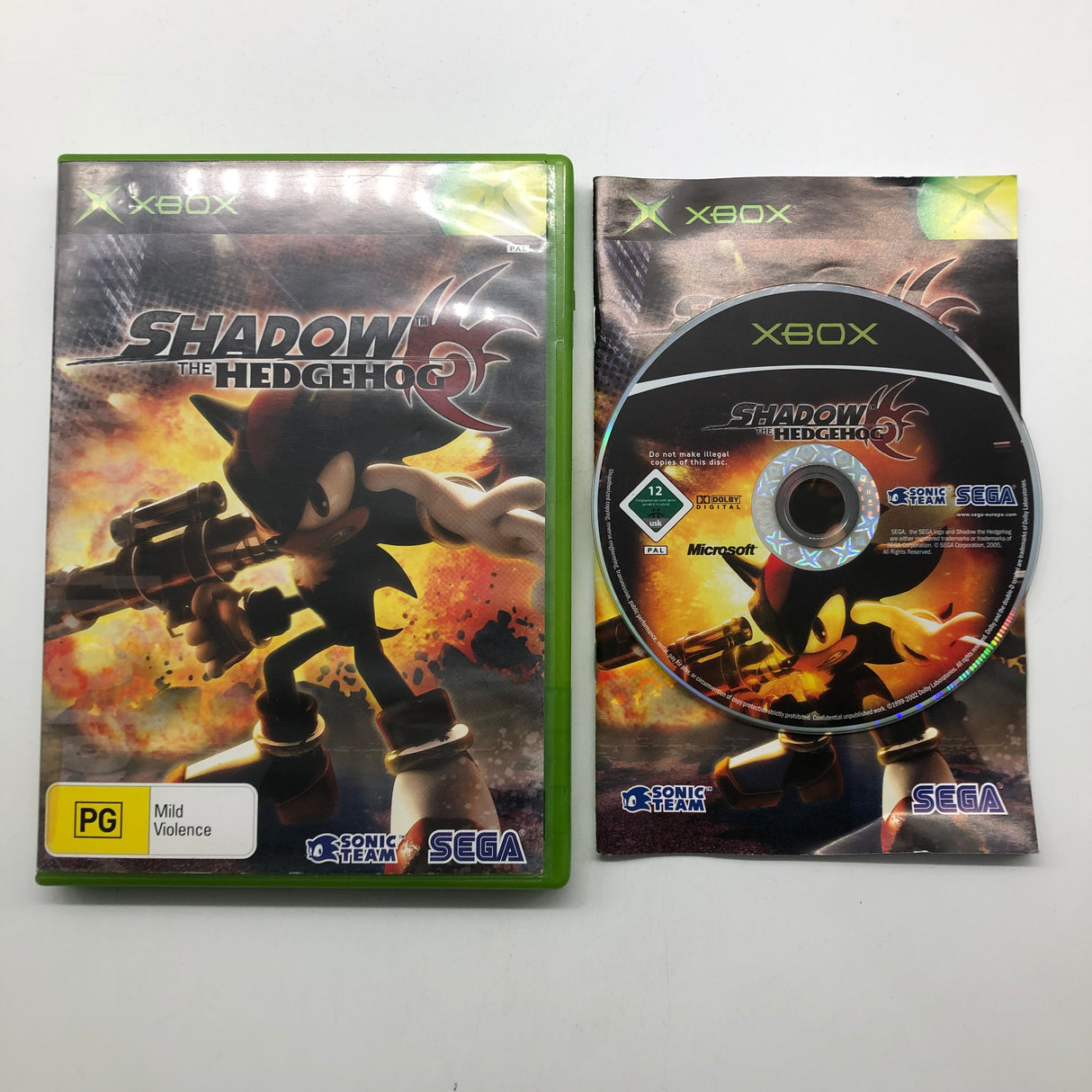 Shadow The Hedgehog Xbox Original Game + Manual PAL 25AU4