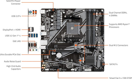 Gigabyte B550 MK Motherboard AMD Socket AM4