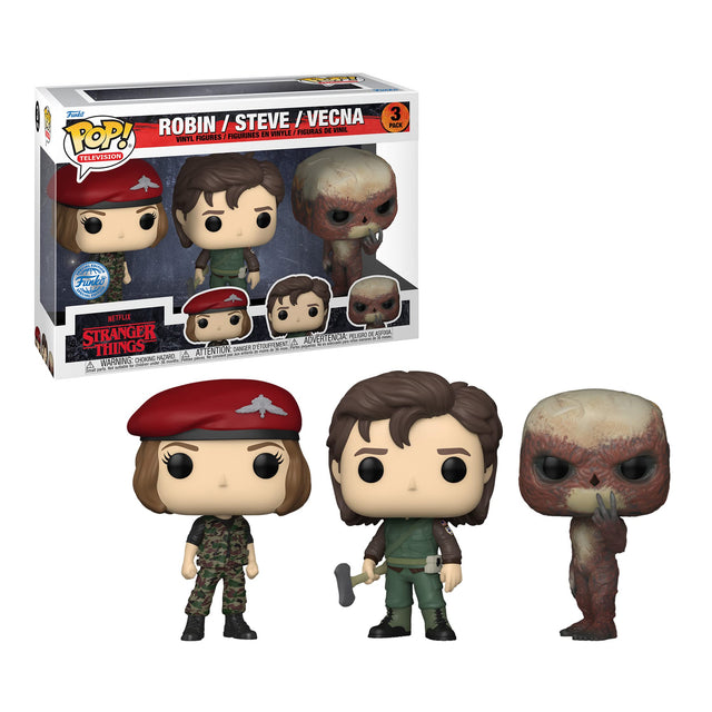 Stranger Things Robin, Steve & Vecna Special Edition 3 Funko Pop Vinyl Figure Set - Trippy Trades 