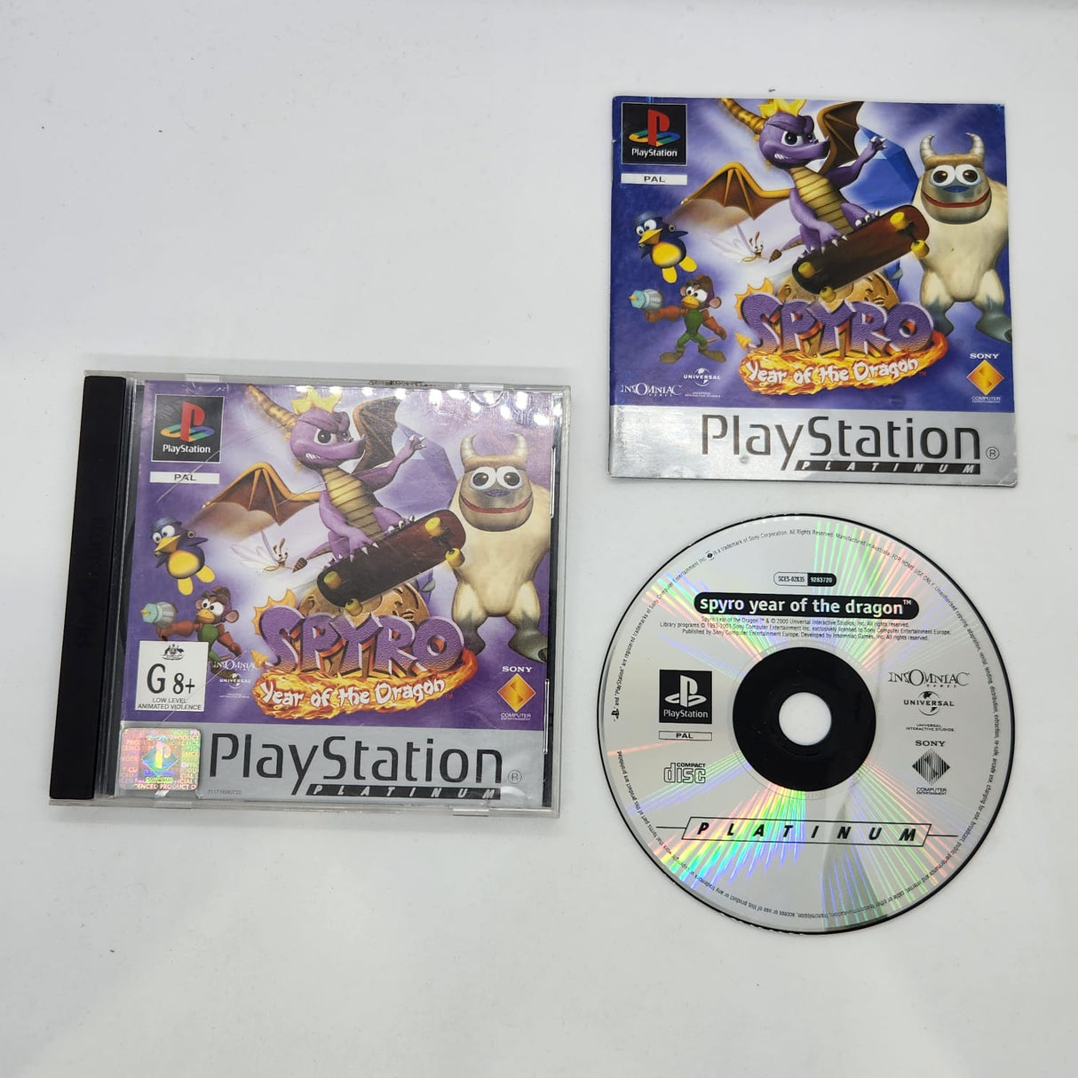 Spyro Year of the Dragon PS1 Playstation 1 Game + Manual PAL