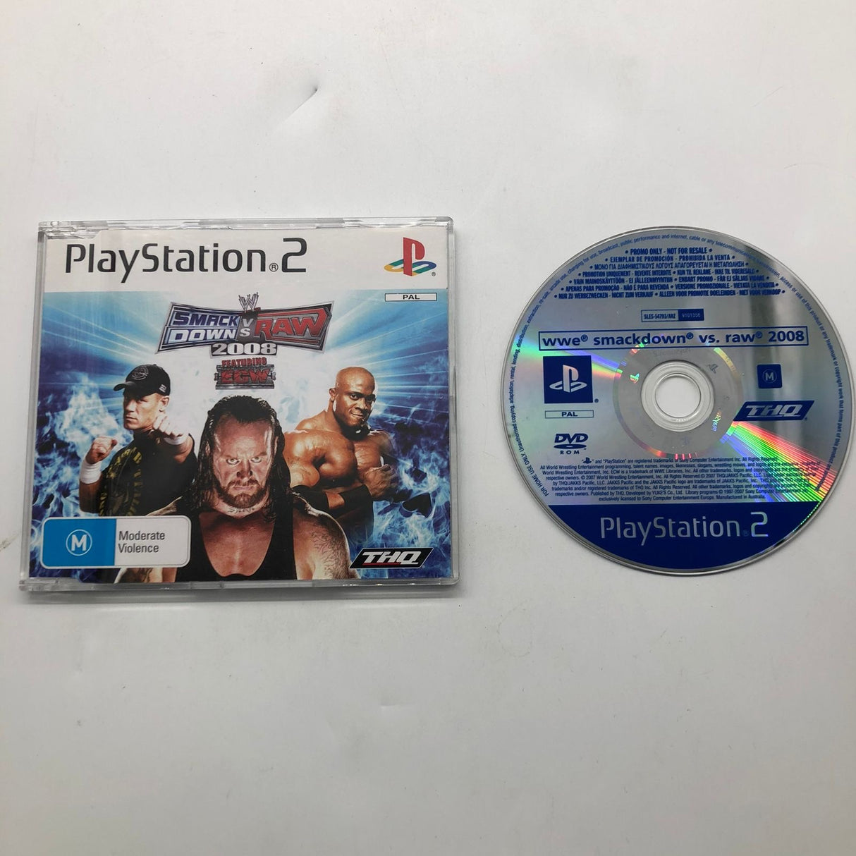 WWE Smackdown Vs Raw 2008 PS2 Playstation 2 Game PAL 25AU4