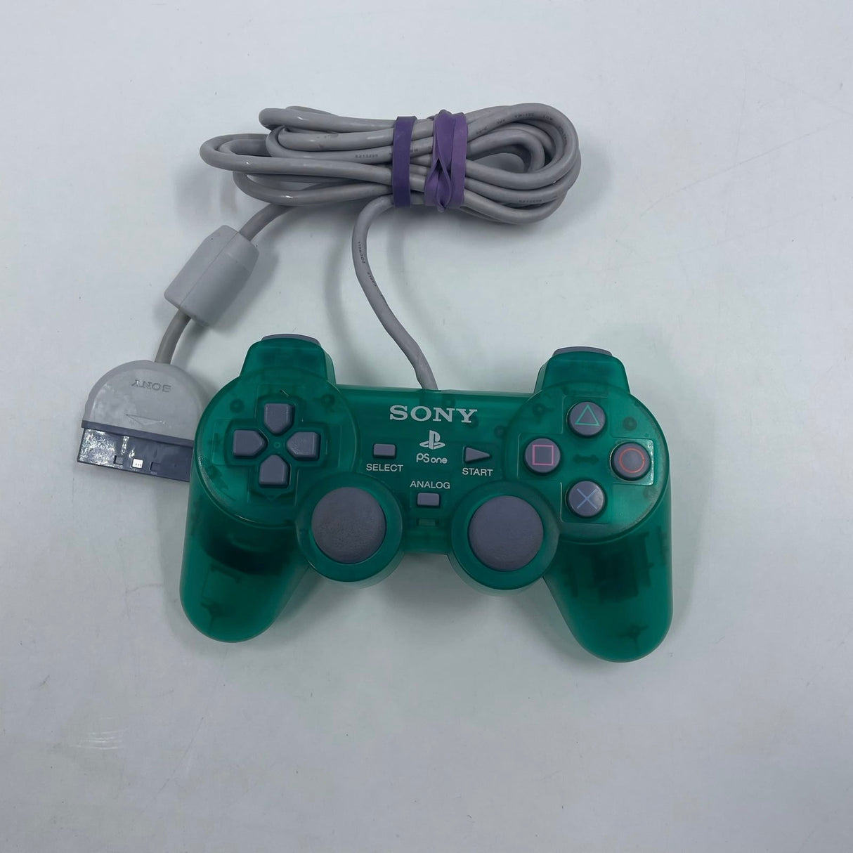 PS1 Playstation One Clear Green Analog Controller SCPH-110