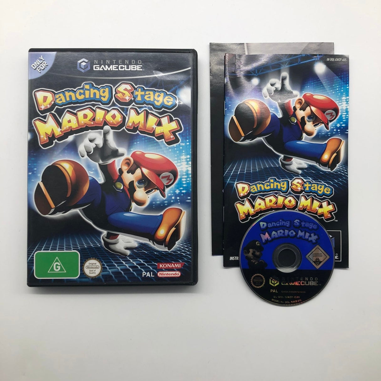 Dancing Stage Mario Mix Nintendo Gamecube Game + Manual PAL