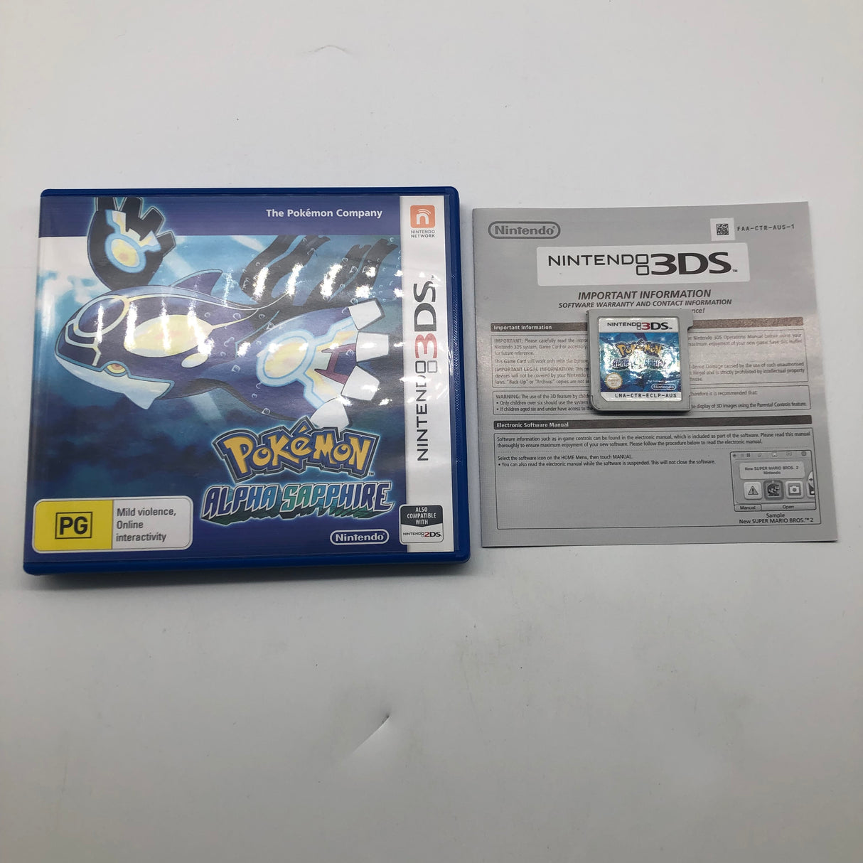 Pokemon Alpha Sapphire Nintendo 3DS Game + Manual PAL 25AU4