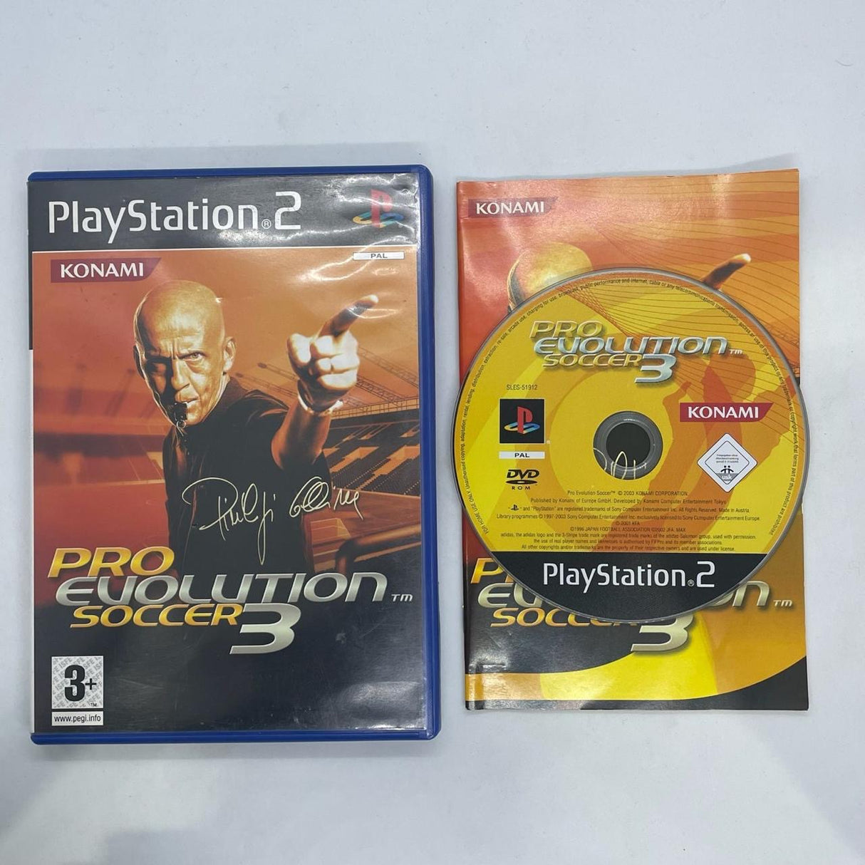 Pro Evolution Soccer 3 III  PS2 PlayStation 2 game + Manual PAL