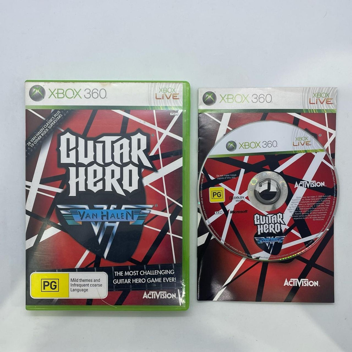 Guitar Hero Van Halen Xbox 360 Game + Manual PAL