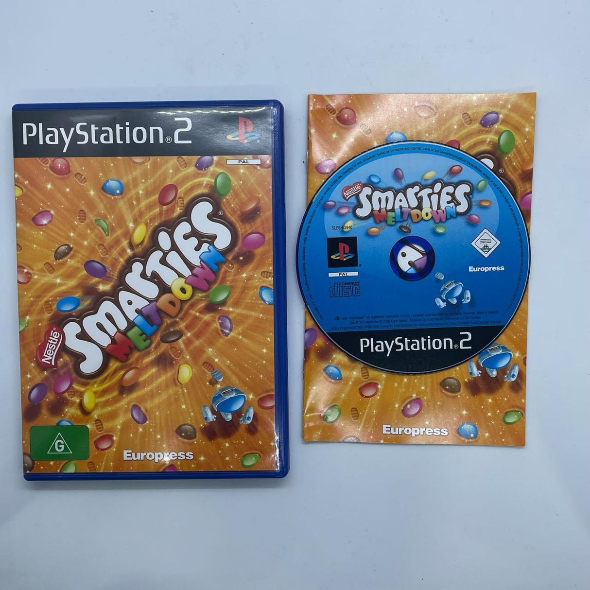 Smarties Meltdown PS2 Playstation 2 Game + Manual PAL