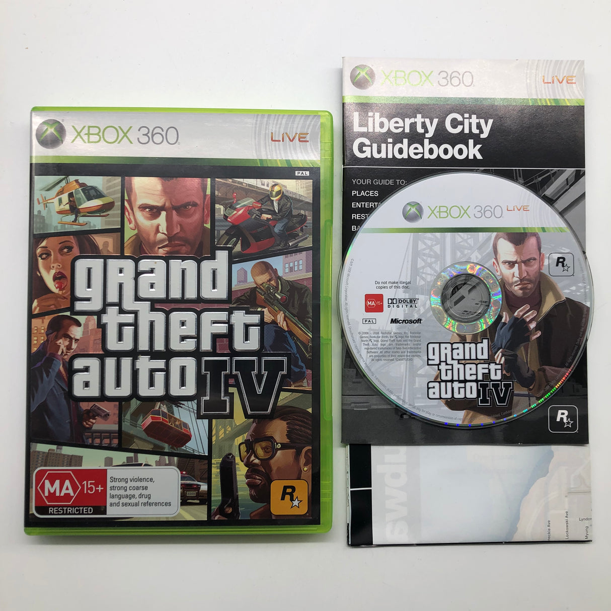 Grand Theft Auto IV Xbox 360 Game + Manual PAL