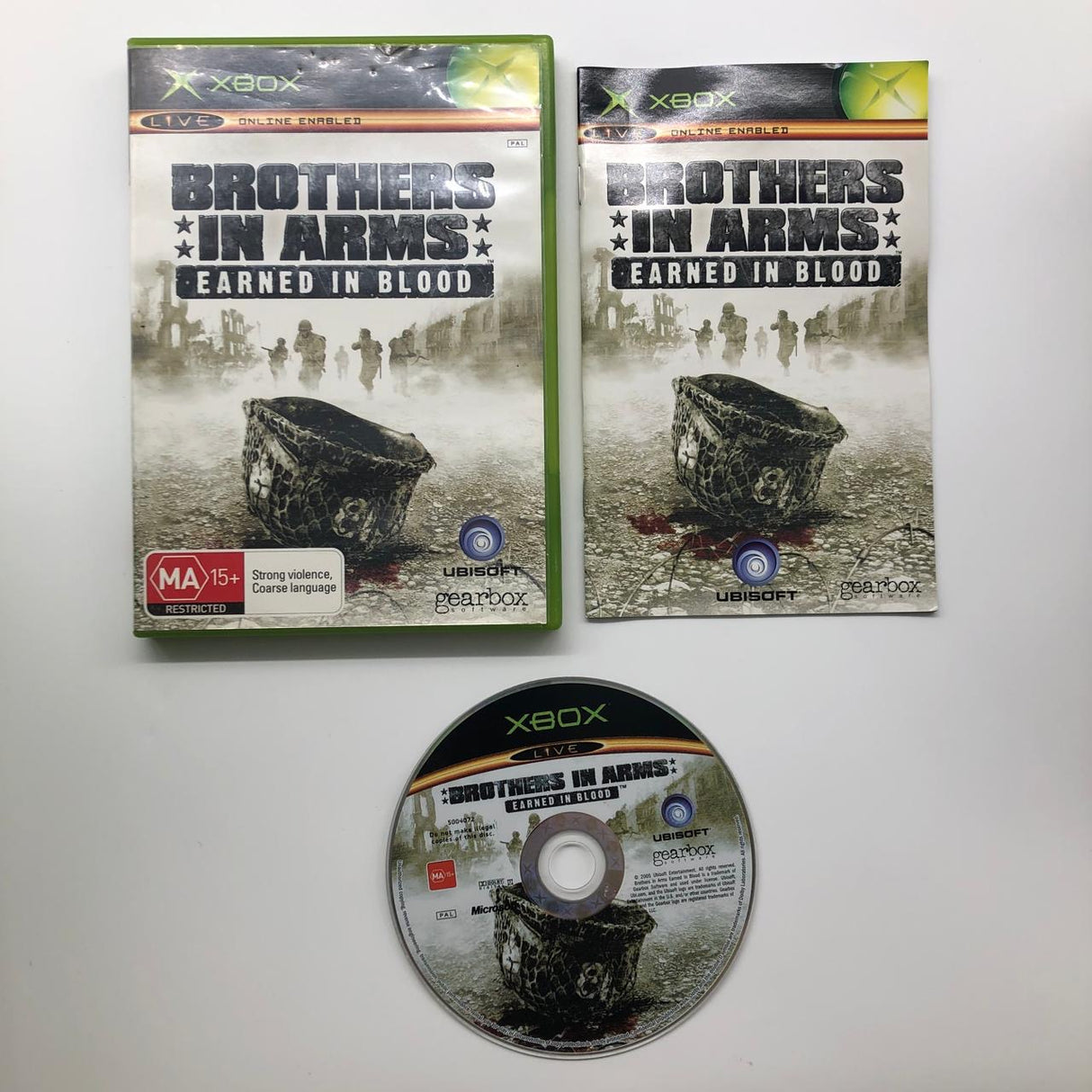 Brothers In Arms Earned In Blood Xbox Original Game + Manual PAL 28A4 - Trippy Trades 