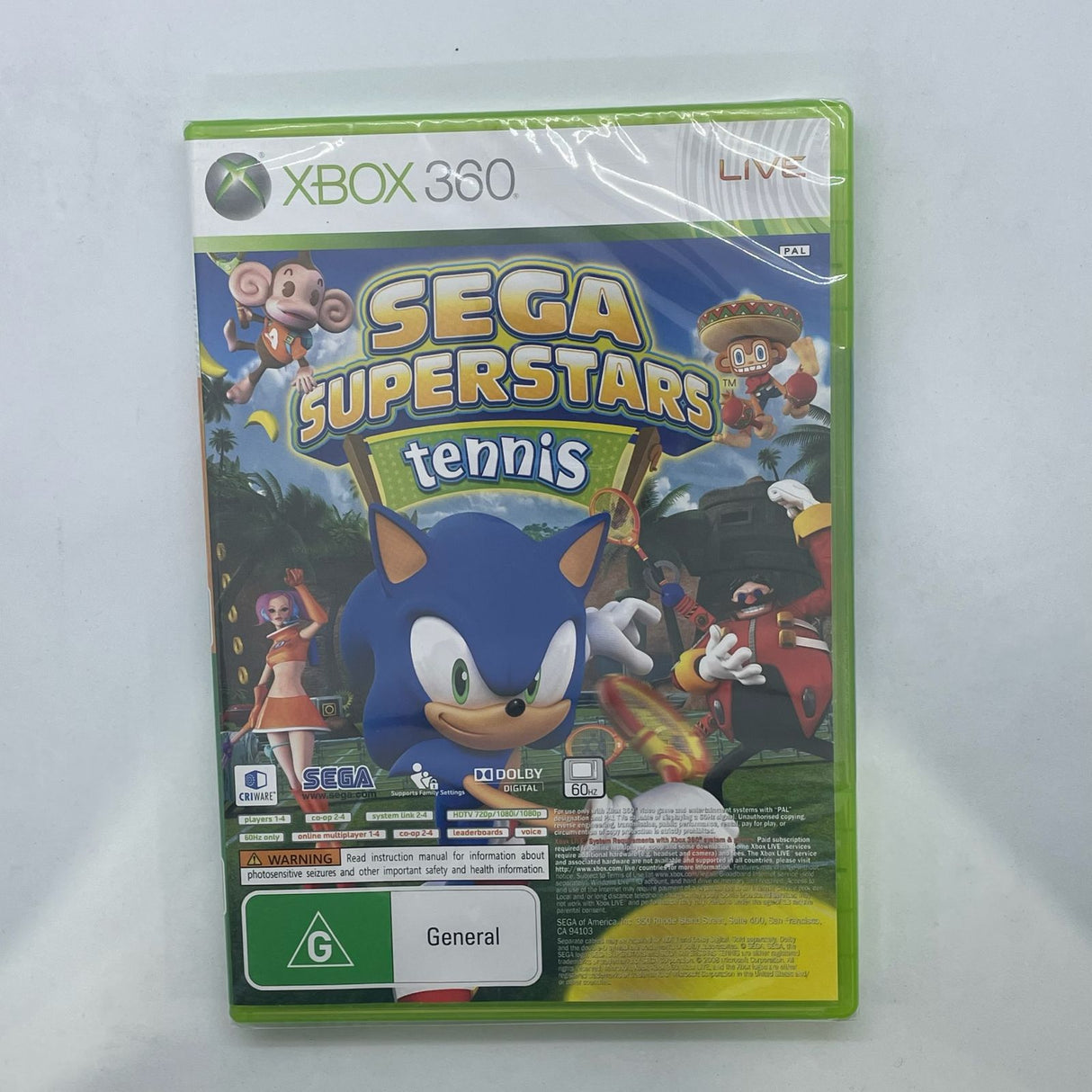 Sega Superstars Tennis Xbox 360 Game Brand New SEALED PAL