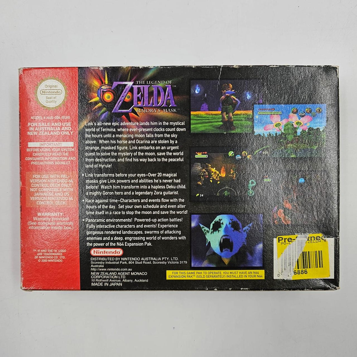 The Legend of Zelda Majora's Mask Nintendo 64 N64 Game Boxed Complete PAL 07JY4 - Trippy Trades 