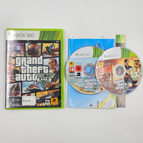 Grand Theft Auto Five V Gta 5 Xbox 360 Game + Manual PAL 9JE4 - Trippy Trades 