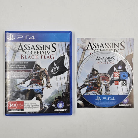 Assassin's Creed IV Black Flag PS4 Playstation 4 Game + Manual 16JE4 - Trippy Trades 