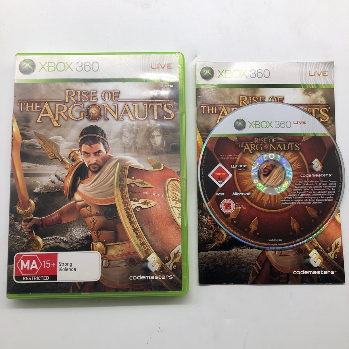 Rise of the Argonauts Xbox 360 Game + Manual PAL