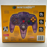 Nintendo 64 N64 Clear Purple Controller Boxed PAL 16JE4 - Trippy Trades 