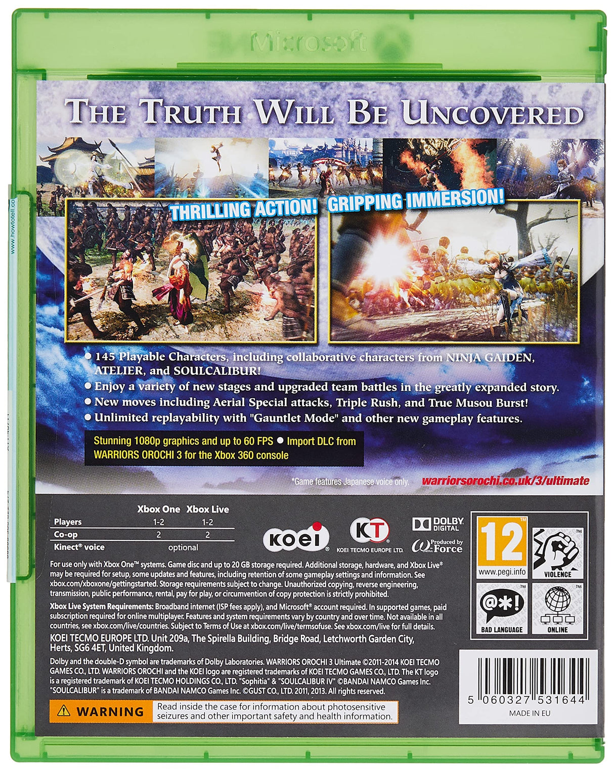 Warriors Orochi 3 Ultimate Xbox One game