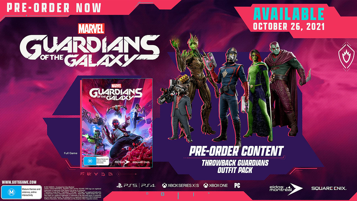 Marvel's Guardians of the Galaxy PS5 Playstation 5 Game