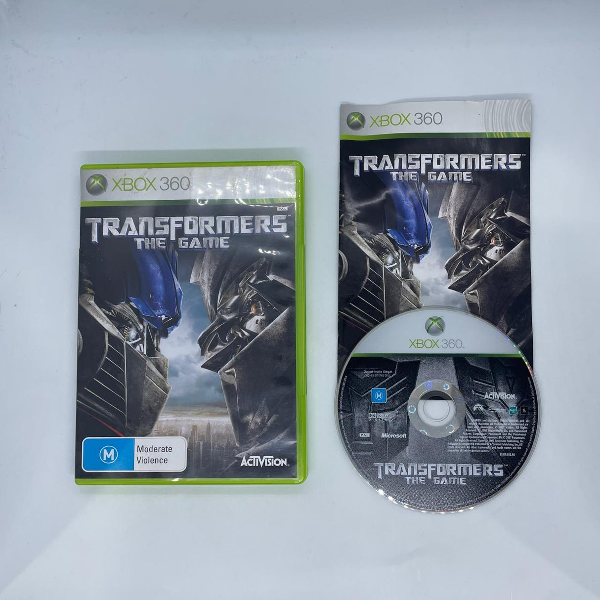 Transformers The Game Xbox 360 Game + Manual PAL