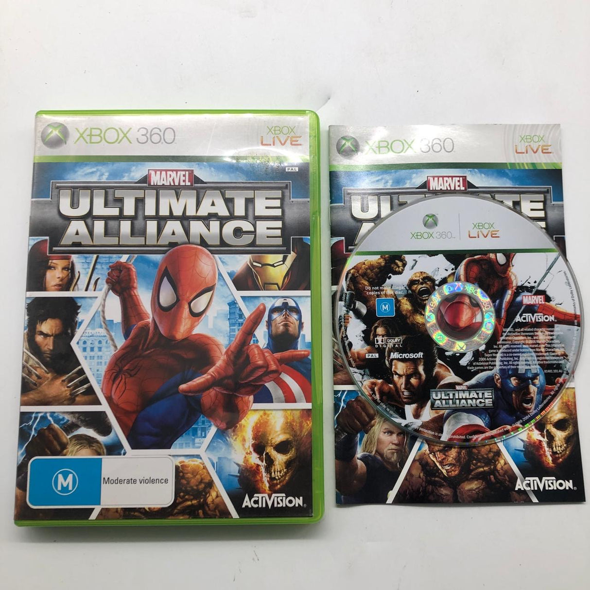 Marvel Ultimate Alliance Xbox 360 Game + Manual PAL 28JY4 - Trippy Trades 