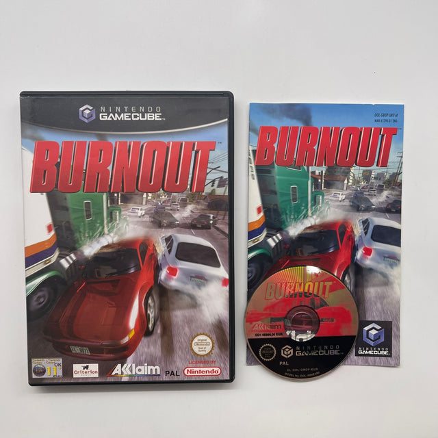 Burnout Nintendo Gamecube Game + Manual PAL - Trippy Trades 