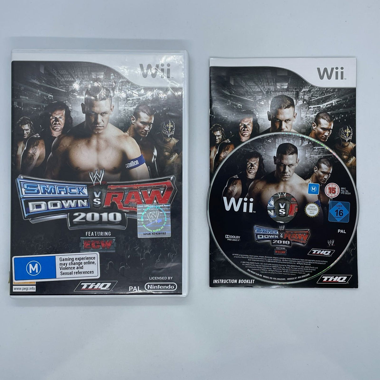 WWE Smackdown vs Raw 2010 Nintendo Wii Game + Manual PAL