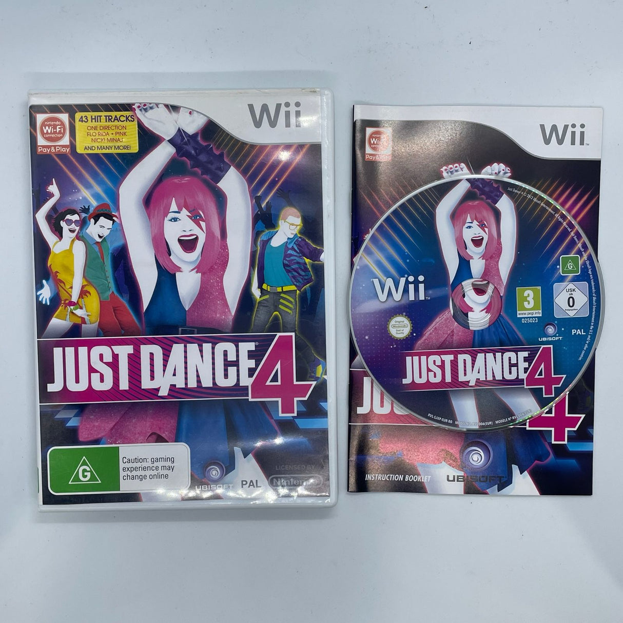 Just Dance 4 Nintendo Wii U Game + Manual PAL