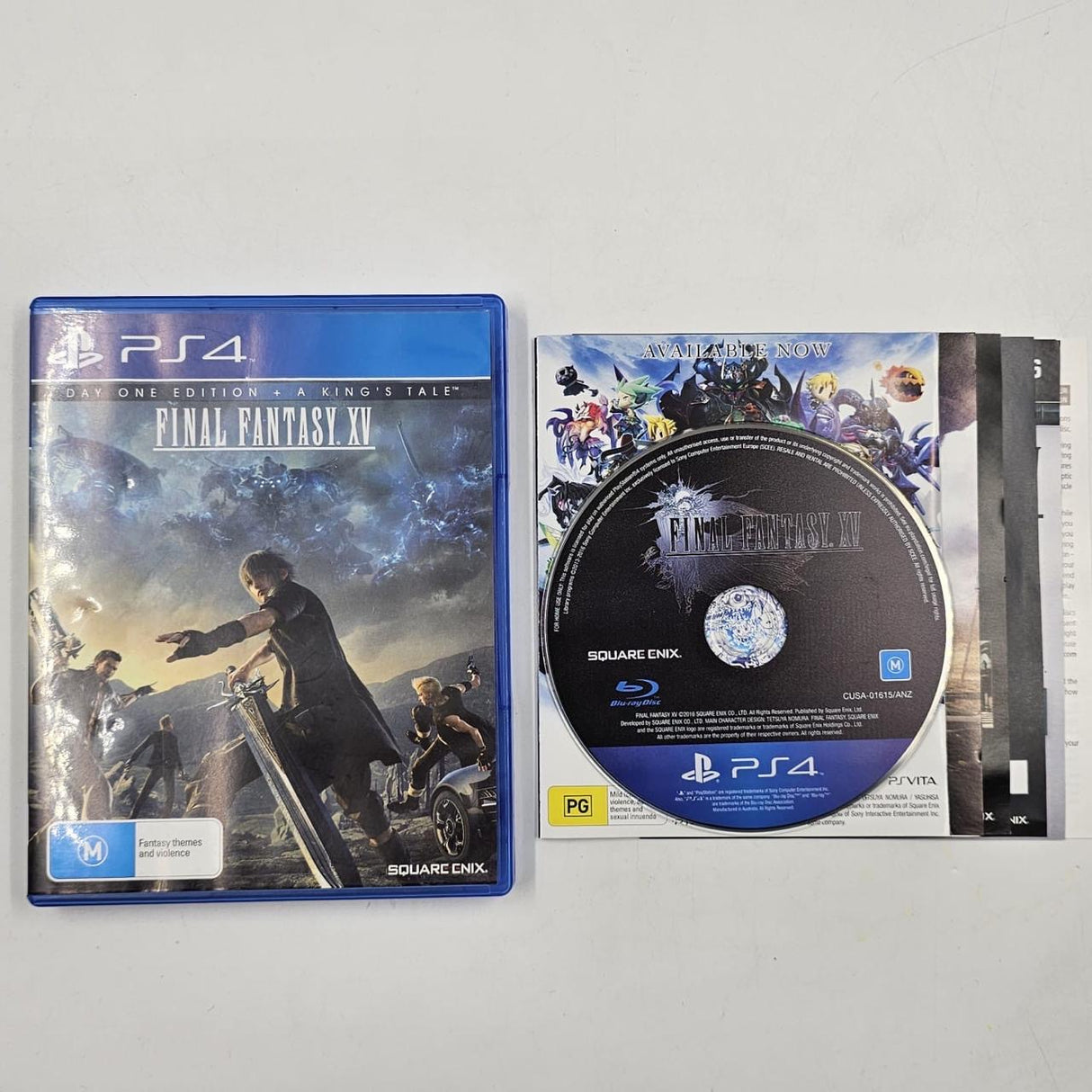 Final Fantasy XV Day One Edition + Kings Tale PS4 Playstation 4 Game + Manual 16JE4 - Trippy Trades 