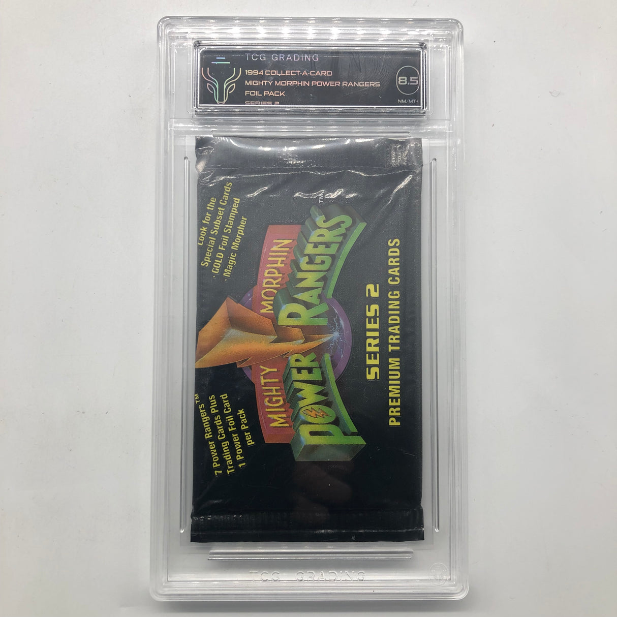 Mighty Morphin Power Rangers Series 2 Premium Trading Cards Foil Pack Graded TCG 8.5 25AU4