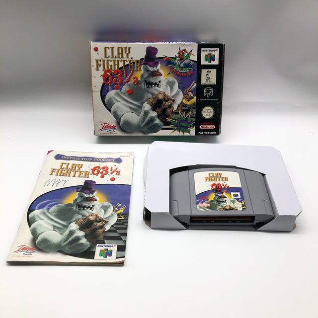 Clay Fighter 63 ⅓ Nintendo 64 N64 Game Boxed Complete PAL 9JE4 - Trippy Trades 