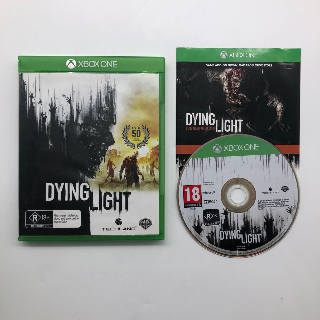 Dying Light Xbox One Game + Manual PAL