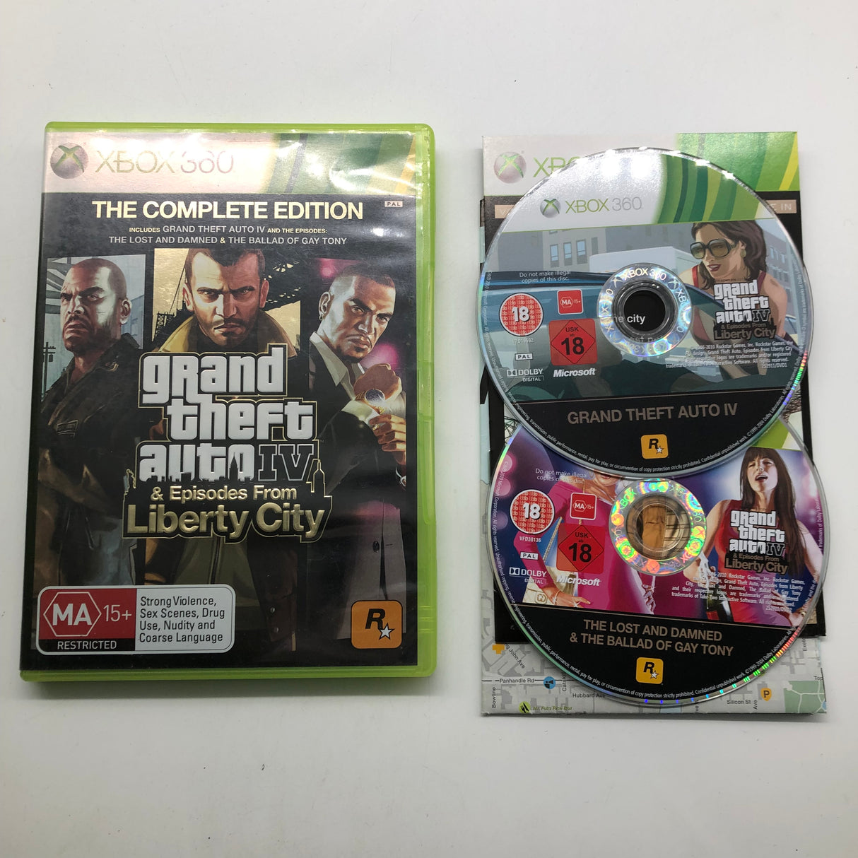 Grand Theft Auto GTA IV & Episodes From Liberty City the Complete Edition Xbox 360 Game + Manual PAL 25AU4